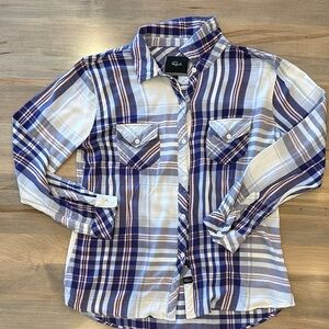 Rails Women’s Plaid Button-Down Shirt in Purple, White & Pink